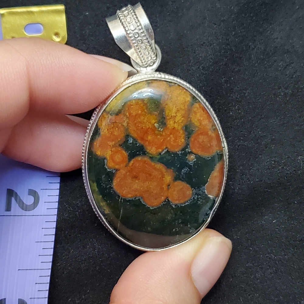 925 Silver Semi-precious Stone Handmade Pendant